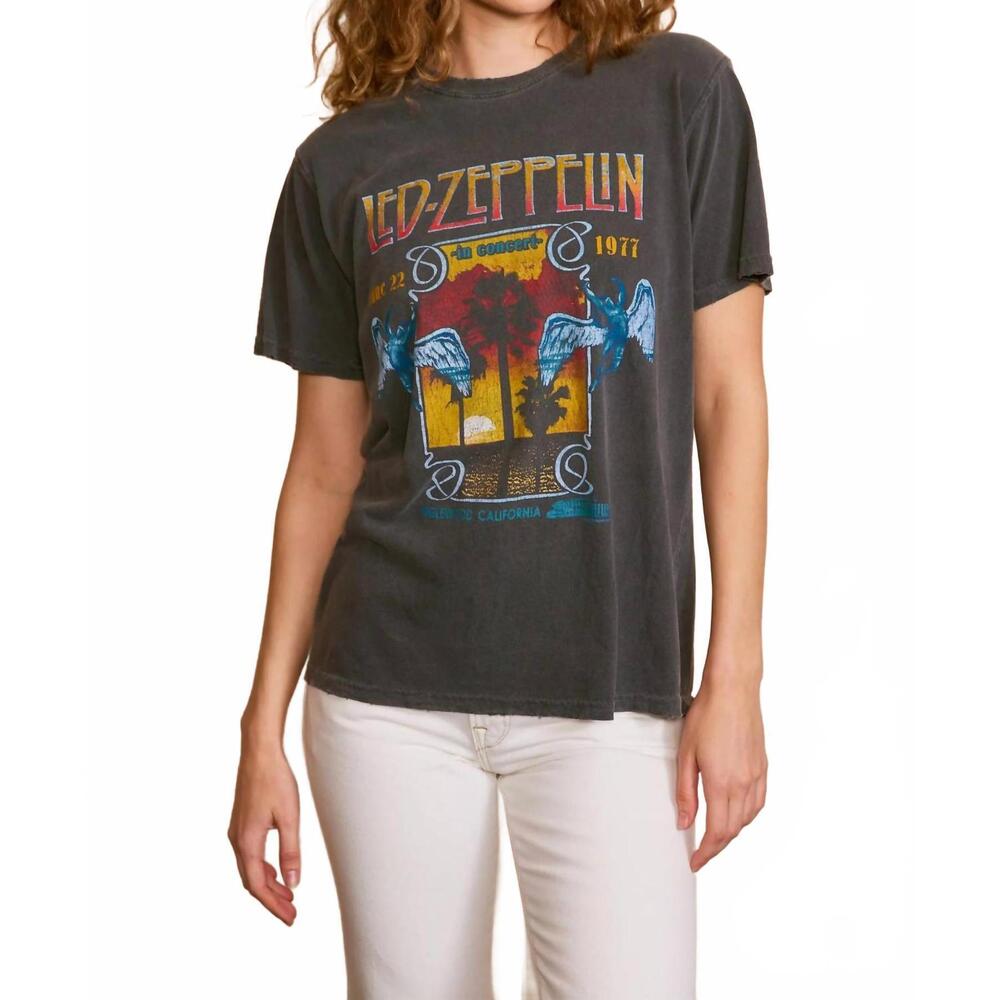 NEW PEOPLE OF LEISURE led zeppelin inglewood sunkissed gray tee in vintage black